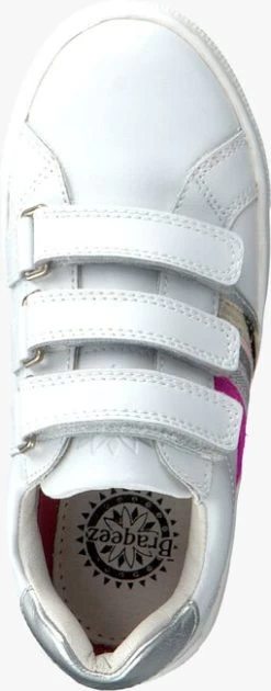 Witte Braqeez Lage Sneakers Lotte Louwies