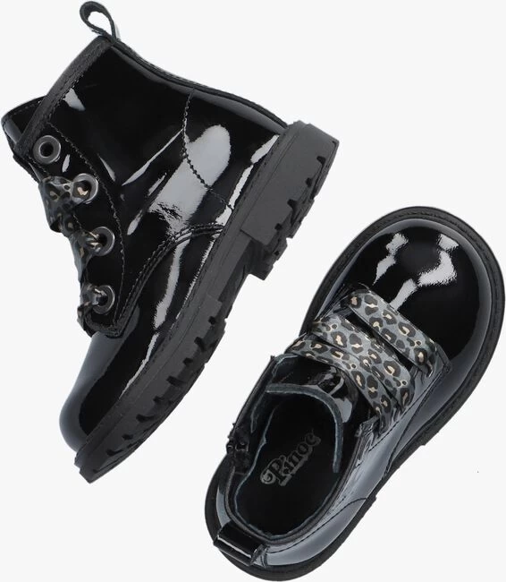 Zwarte Pinocchio Veterboots P1037 4 Zwarte Pinocchio Veterboots P1037 - Afbeelding 2