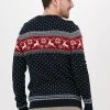Blauwe Selected Homme Trui Slhnewdeer Ls Knit Crew Neck W