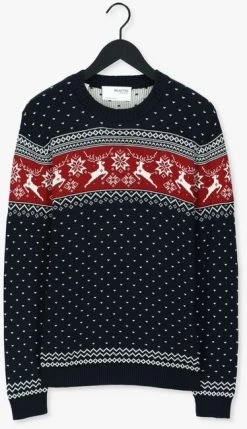 Blauwe Selected Homme Trui Slhnewdeer Ls Knit Crew Neck W 8 Blauwe Selected Homme Trui Slhnewdeer Ls Knit Crew Neck W -Mode Kledingwinkel 203691 5