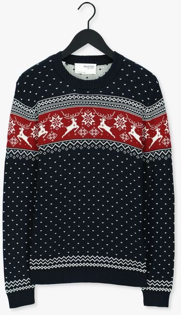 Blauwe Selected Homme Trui Slhnewdeer Ls Knit Crew Neck W 5 Blauwe Selected Homme Trui Slhnewdeer Ls Knit Crew Neck W - Afbeelding 3