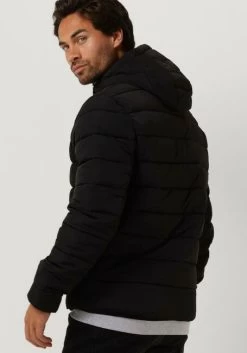 Zwarte Lyle & Scott Gewatteerde Jas Lightweight Puffer Jacket