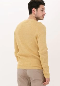 Gele Selected Homme Trui Slhrocks Ls Knit Crew Neck G N
