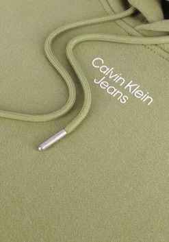 Groene Calvin Klein Sweater Stacked Logo Hoodie Men 9 Groene Calvin Klein Sweater Stacked Logo Hoodie Men -Mode Kledingwinkel 214942 6