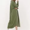 Groene Mes Demoiselles Midi Jurk Meksen -Mode Kledingwinkel 216175 2