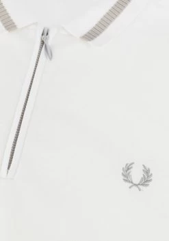 Gebroken Wit Fred Perry Polo Zip Neck Polo Shirt -Mode Kledingwinkel 218156 6