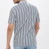 Gebroken Wit Cast Iron Casual Overhemd Short Sleeve Shirt Knitted Stripe With Structure -Mode Kledingwinkel 218310 2