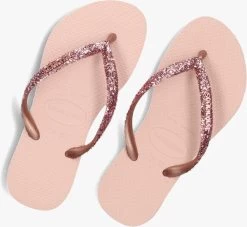 Roze Havaianas Teenslippers Kids Slim Glitter Ii -Mode Kledingwinkel 218389 5