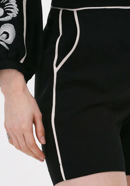 Zwarte Access Shorts Linen High-waisted Shorts 4 Zwarte Access Shorts Linen High-waisted Shorts - Afbeelding 2