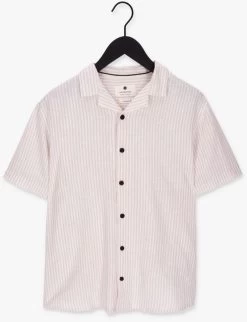 Beige Anerkjendt Casual Overhemd Akleo Cot/lin Stripe Shirt -Mode Kledingwinkel 220375 5