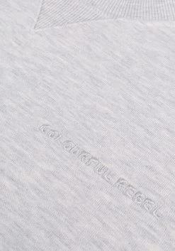 Grijze Colourful Rebel Sweater Uni Melange Slit Sweat -Mode Kledingwinkel 220688 6