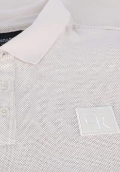 Beige Colourful Rebel Polo Structure Patch Polo -Mode Kledingwinkel 220693 6