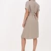 Taupe Knit-ted Mini Jurk Catoo -Mode Kledingwinkel 220819 2