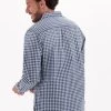 Blauwe Scotch & Soda Casual Overhemd Indigo Yarn-dyed Checked Shirt -Mode Kledingwinkel 221386 2
