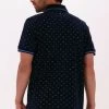 Donkerblauwe Pme Legend Polo Short Sleeve Polo Fine Pique All Over Print -Mode Kledingwinkel 221758 2