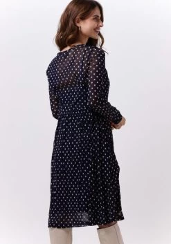 Zwarte Lollys Laundry Midi Jurk Lydia Dress