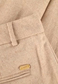 Beige Scotch & Soda Pantalon Edie - High Rise Wide-leg Trousers In Structured Quality -Mode Kledingwinkel 222687 6