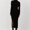 Zwarte Modström Midi Jurk Avery Dress -Mode Kledingwinkel 223848 2