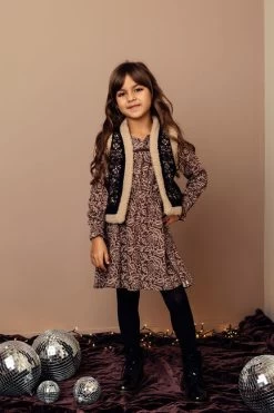 Aubergine Looxs Mini Jurk 2233-7866