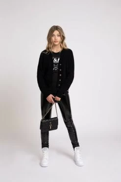 Zwarte Nik & Nik Vest Zuri Cardigan