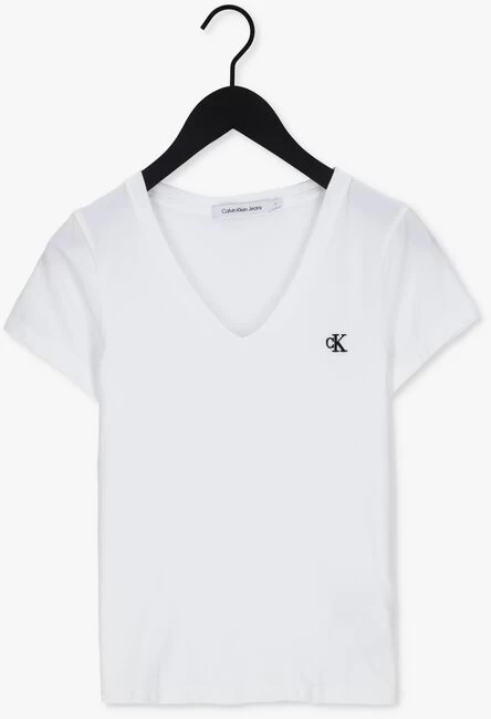 Witte Calvin Klein T-shirt Ck Embroidery Stretch 5 Witte Calvin Klein T-shirt Ck Embroidery Stretch - Afbeelding 3