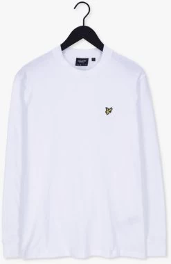 Witte Lyle & Scott T-shirt Mock Neck Long Sleeve Tshirt -Mode Kledingwinkel 234671 5
