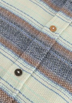 Blauwe Scotch & Soda Overshirt Regular-fit Basket Weave Gradient Stripe Shirt -Mode Kledingwinkel 235852 6