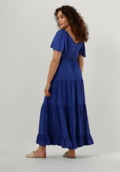 Blauwe Y.a.s. Maxi Jurk Yastoronto Ss Ankle Dress