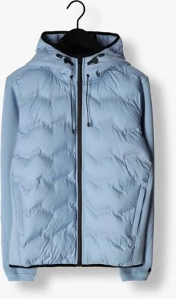 Lichtblauwe Cast Iron Gewatteerde Jas Hooded Jacket Tech Jersey Interlock -Mode Kledingwinkel 237750 5