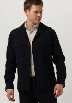 Donkerblauwe Profuomo Overshirt Ppuf10003