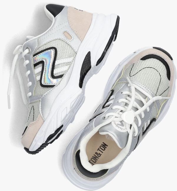 Zilveren Ton & Ton Lage Sneakers Sanna 4 Zilveren Ton & Ton Lage Sneakers Sanna - Afbeelding 2