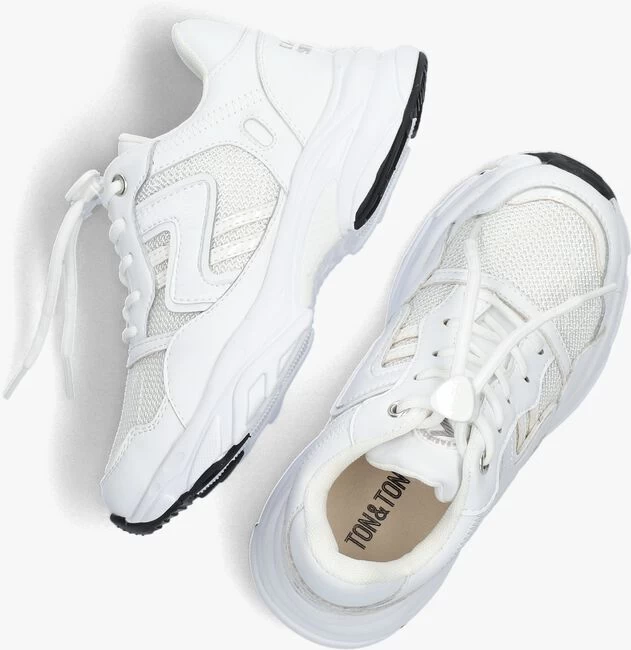 Witte Ton & Ton Lage Sneakers Sanna 4 Witte Ton & Ton Lage Sneakers Sanna - Afbeelding 2