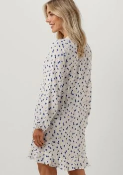 Witte Envii Mini Jurk Encherry Ls Dress Aop