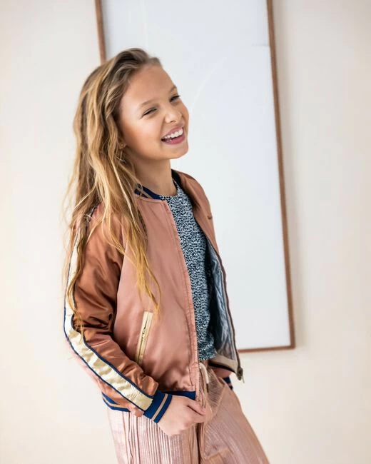 Bronzen Like Flo Satin Bomber Reversible 4 Bronzen Like Flo Satin Bomber Reversible - Afbeelding 2