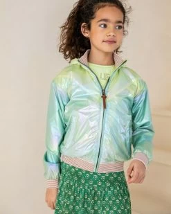 Metallic Like Flo Jack Hooded Colourblock Jacket