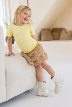 Gele Like Flo T-shirt Fancy Rib Top -Mode Kledingwinkel 239469 8