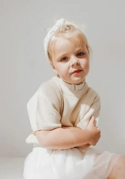 Zand Baje Studio Trui Shortsleeve Knitted Top