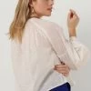 Witte Scotch & Soda Blouse Tie Front Easy Volume Dobby Blouse -Mode Kledingwinkel 241020 2