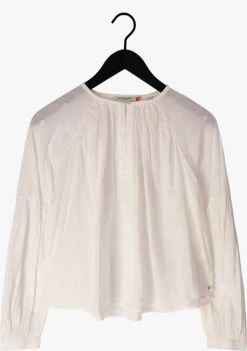 Witte Scotch & Soda Blouse Tie Front Easy Volume Dobby Blouse 8 Witte Scotch & Soda Blouse Tie Front Easy Volume Dobby Blouse -Mode Kledingwinkel 241020 5