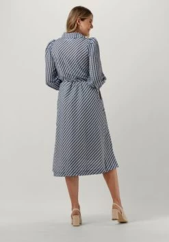 Blauwe Levete Room Midi Jurk Anemoone 1