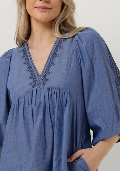 Blauwe Vanessa Bruno Mini Jurk Voguia 4 Blauwe Vanessa Bruno Mini Jurk Voguia - Afbeelding 2