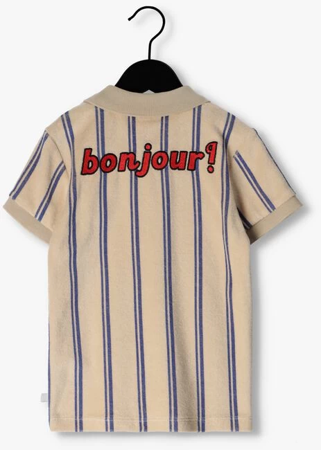 Beige Carlijnq Polo Stripes Blue - Polo T-shirt Wt Embroidery 3 Beige Carlijnq Polo Stripes Blue - Polo T-shirt Wt Embroidery