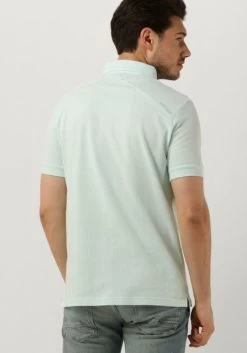 Blauwe Cast Iron Polo Short Sleeve Polo Cotton Popcorn