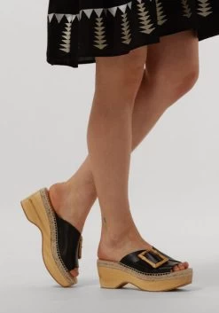 Zwarte Kanna Slippers 23059 -Mode Kledingwinkel 242490 8