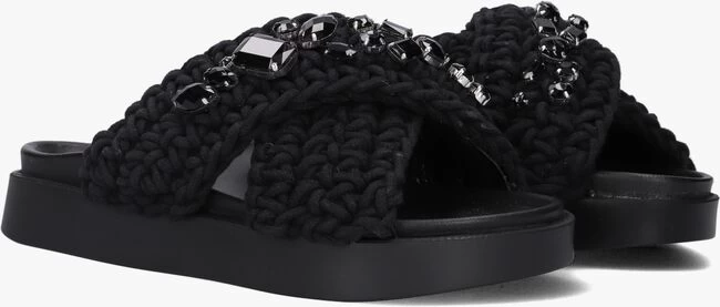 Zwarte Inuikii Slippers Woven Stones 3 Zwarte Inuikii Slippers Woven Stones