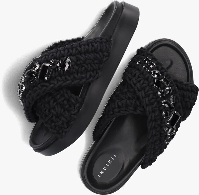 Zwarte Inuikii Slippers Woven Stones 6 Zwarte Inuikii Slippers Woven Stones - Afbeelding 4