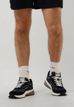 Blauwe Mercer Amsterdam Lage Sneakers The Re-run V2 Men -Mode Kledingwinkel 244134 8