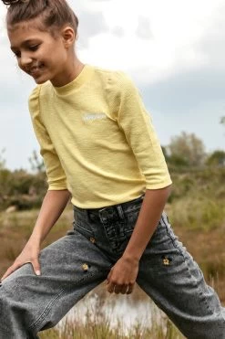 Gele Looxs 10sixteen Slub Rib Collar Tee