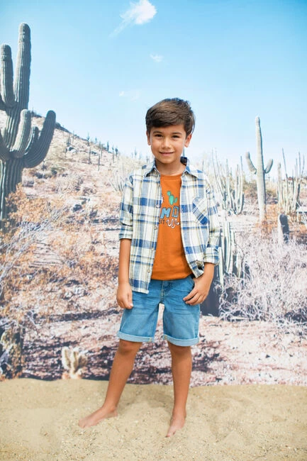 Blauwe Moodstreet Overshirt Check Shirt Long Sleeve 3 Blauwe Moodstreet Overshirt Check Shirt Long Sleeve