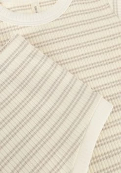 Beige Quincy Mae Ribbed Shortie Set